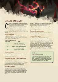 Chaos Domain So You Think You Can Chance Unearthedarcana Dungeons And Dragons Classes Dungeons And Dragons Homebrew Dnd Dragons