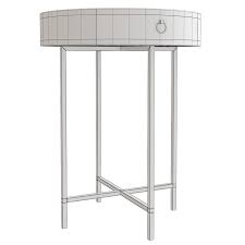 Saltoro sherpi wooden nightstand with three spacious drawers and bun feet white. Graydon Shagreen Round Bedside Table 44709 3d Model Download 3d Model Graydon Shagreen Round Bedside Table 44709 44709 3dbaza Com