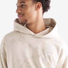 Roots中性-ONE FLORAL 連帽上衣-米白色| POLO衫| Yahoo奇摩購物中心