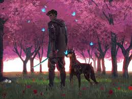 Anime Boy And Dog Wallpaper Hd Artist 4k Wallpapers Images Photos And Background Anime Boy Background Images Background Images Wallpapers