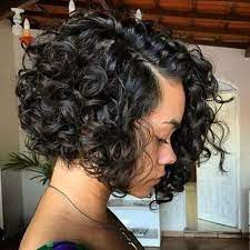 L Part Short Bob Curly Synthetic Lace Front Wig Curly Bob Hairstyles Curly Hair Photos Curly Hair Styles Naturally