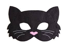 Kids Cat Mask Black Cat Costume Felt Mask Kids Face Mask Etsy In 2020 Cat Mask Black Cat Costumes Felt Mask