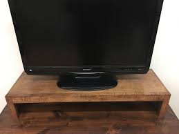 TV Riser Stand Modern Style in Maple Wood With COFFEE Finish