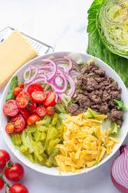 Big Mac Salad Cheeseburger Salad Recipe Low Carb Nomad