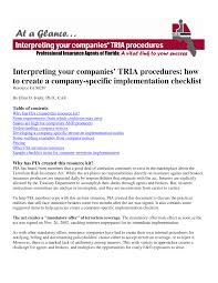 In response, congress passed the terrorism risk insurance act, or tria, in 2002. Https Www Piafl Org Resource Collection 7c4287b4 4232 4485 9d7d 05d8c71d491c 2003 Interpretingyourcompaniestriaprocedures Pdf
