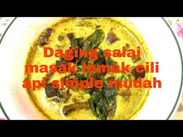 Hari ini kami akan berkongsikan resepi daging salai masak kunyit kepada anda! Masak Lemak Cili Api Daging Salai Negeri Sembilan Simple Ringkas Jimat Sedap Youtube