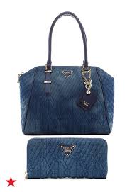 A Gracefully Curved Shape Pairs With Gleaming Details On This Modern Ladylike Marisole Satchel By Guess De Dzhinsovaya Sumka Styoganaya Sumka Zhenskie Aksessuary