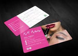 A lot of friends come into their houses and once they get to know about. Traditional Personable Makeup Business Card Design For A Company By Sandaruwan Design 17347110