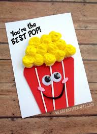 To make your card, simply print, cut around the outline, and fold down the center! Karte Popcorn Grandparents Day Crafts Diy Father S Day Crafts Diy Father S Day Cards