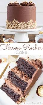 This Ferrero Rocher Cake Is Your Favourite Chocolate Hazelnut Treat In Cake Form Livforcake Com Cake Recipes Tasty Chocolate Cake Ferrero Rocher Cake