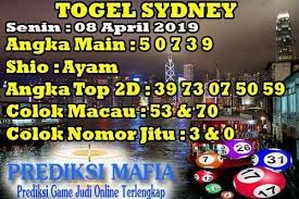 Bocoran Togel Sydney Senin 08 April 2019 Kuching Mafia Sydney
