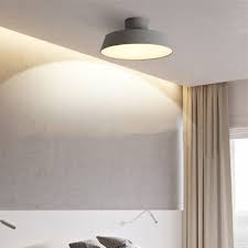 Modern Barn Ceiling Light Fixture 1 Light Metal Semi Flush Light In Gray Green White Ceiling Lights Flush Mount Ceiling Lights Semi Flush Lighting