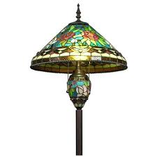 Shop Tiffany Style Stained Glass 3 Light Floor Lamp Overstock 9379322