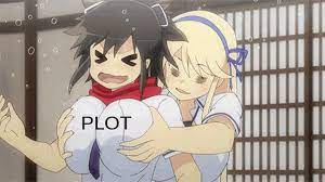 Touch boobs anime