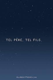 Listen to the audio pronunciation in english. Tel Pere Tel Fils Meaning In English Examples Pronunciation