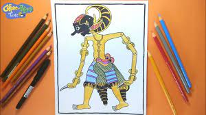 Namun motif yang ada di dalamnya lah yang membuat motif ini cukup sulit. Cara Menggambar Dan Mewarnai Wayang Bima How To Draw And Color A Puppet Bima Youtube