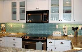 Love This Aqua Backsplash With The Brown Granite I May Use This Kitchen Inspirations Bungalow Kitchen Kitchen Remodel