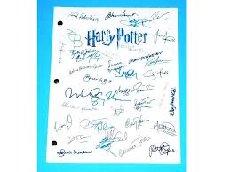 Harry Potter And The Deathly Hallows Part 2 Signed Movie Script Autographs J K Rowling Alan Rickman Harry Potter Script Harry Potter Deathly Hallows Part 2