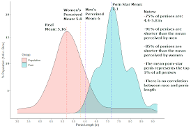 OC] Penis Size, Perceptions, and Porn: most people vastly overestimate average  length : r/dataisbeautiful