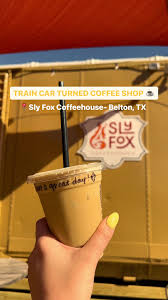 ✨ ALL YELLOW TRAIN CAR TURNED COFFEE SHOP ON DRIVE BETWEEN DALLAS + AUSTIN  ✨ 📍Sly Fox Coffeehouse