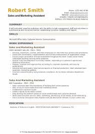 We are looking for a marketing assistant for the marketing department of our organization to help device creative. Sales And Marketing Assistant Resume Samples Qwikresume