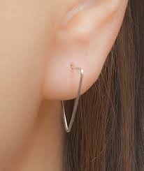 Hoop Earrings Triangle Hoop Earrings Silver Small Silver Etsy Simple Hoop Earrings Small Silver Hoop Earrings Silver Earrings Online