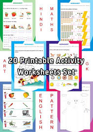 Holidays Homework Worksheets Set 1 Lkg Bookman India Holiday Homework Homework Worksheets Worksheets
