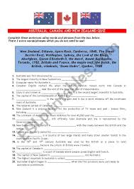 Your customizable and curated collection of the best in trusted news plus coverage of sports, entertainment, money, weather, travel, health and lifestyle, combined with outlook/hotmail, facebook. Australia Canada And New Zealand Quiz Esl Worksheet By Morenika1