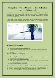 A professional pest control technician will analyze your situation and recommend a solution. Fumigation Services Quickest And Most Effective Ways To Eliminate Pests By Cwc Govt Based Issuu