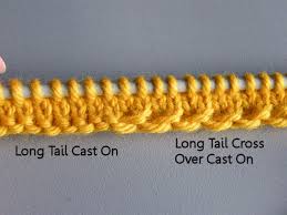 Wrap the yarn around your knitting needle one time for each stitch, then pull out 5 or 6 extra inches. Long Tail Cross Over Cast On Video Shifting Stitches