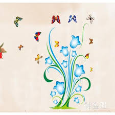 Wallpaper sticker motif bunga minimalis kode gs b80a wallpaper. Set Stiker Dekorasi Dinding Motif Bunga Tulip Dan 11 Kupu Kupu Elevenia