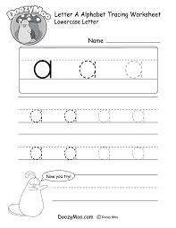 lowercase letter tracing worksheets free printables doozy moo