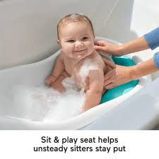 Debating which bathtub or bath seat is best for your baby? Buy Fisher Price 4 In 1 Sling N Seat Baby Bath Tub Ocean Sands Online In Turkey 183349662