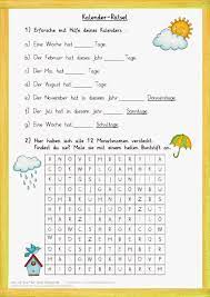 Reif für die ferien blogspot kalender rätsel zum jahr : Kalender Ratsel Zum Jahr Reif Fur Die Ferien Arbeitsblatter Grundschule Schulkalender