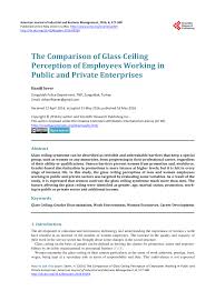 Glass ceiling n a situation in which progress, esp. Pdf The Comparison Of Glass Ceiling Perception Of Employees Working In Public And Private Enterprises