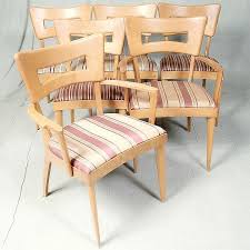 Sold In Feb 2013 For 325 Estimated Price 300 1 200 Heywood Wakefield Set Six Dining Chairs Vintage American Yellow Bir Dining Chairs Chair Upholster