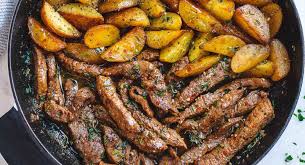 This way, the meat will get a dark, caramelized crust and more flavor. Garlic Butter Steak And Potatoes Skillet Best Steak Recipe Eatwell101