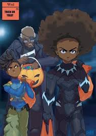 Based on the original comic strip boondocks, two young brothers (huey and riley) move away from their birth city to live with their irascible grandfather mcgruder initially developed the boondocks as a television series before turning it into a strip. Wakanda The Boondocks Halloween 2018 Facebook