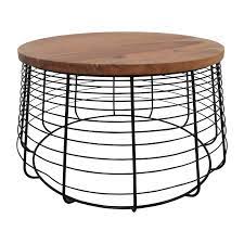 I kept looking for a square coffee table but this one caught my eye. 72 Off Cb2 Cb2 Round Wire Coffee Table Tables