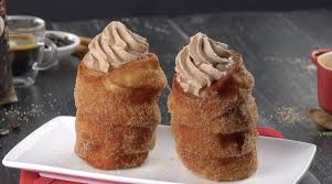 Chimney cake (kürtöskalács in hungarian or trdelník in czech) is a sweet bread with a crispy outside and soft fluffy inside. Coffee Mousse Chimney Cake Cinnamon Roll Cups Filled With Creamy Espresso