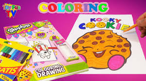 Article by mama likes to cook. Shopkins Coloring Book Colour In Kookie Cookie Childrens Drawing Youtube