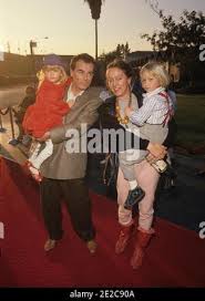 Dean Stockwell with Joy Stockwell and children Austin and Sophia 1988f7316  Credit: Ralph Dominguez/MediaPunch Stock Photo
