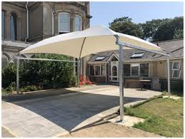 This triangle shade sail is easy to install and provides sun protection wherever you need it. Sunshade Services Homepage