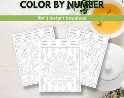 Make a fun coloring book out of family photos wi. Coloring By Number Etsy