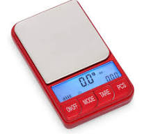 TRAP-220-RED Digital Pocket Scale, Red W/Bowl 220G X 0.01G