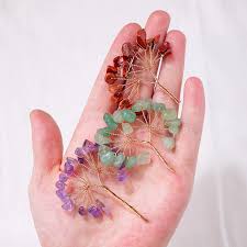 Pietra di cristallo naturale ghiaia pietra fiore albero prodotti  semilavorati fai da te quarzo rosa ametista guarigione decorazione della  casa regali ...