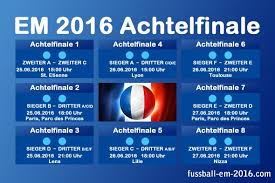 3 gruppenspiele, 1 achtelfinale im april 2021 gestrichen und durch sevilla ersetzt geplant: Em Achtelfinale Fussball Em 2016 Spielplan Fussball Em 2016