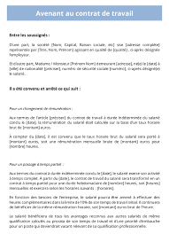 Check spelling or type a new query. Modele D Avenant Au Contrat De Travail