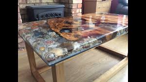 Combining modern industrial design with bright ocean colors, this table brings any room to life! Awesome Unique Ocean Themed Wood Resin River Table Youtube