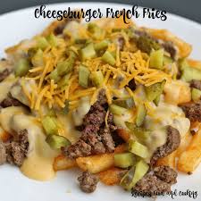Seasoned French Fries With Cheese Sauce Ground Beef With Onions Pickles And Shredded Cheese French Fries Recipe Yummy Casseroles Fries Recipe
